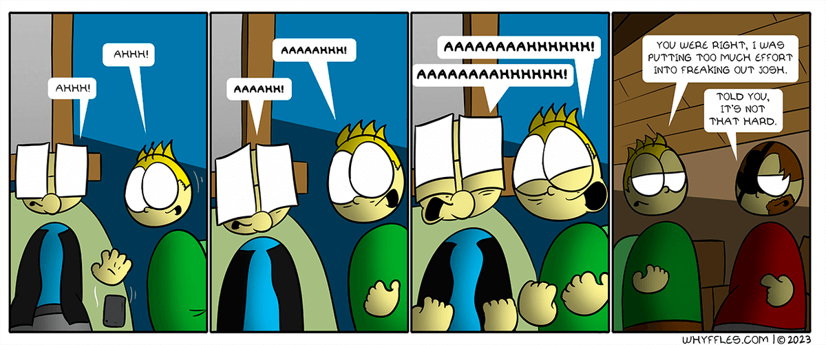 whyffles's tweet photo. Work smarter or something.
"Literally Screaming"
https://t.co/Ggdpldw04N

#comics #webcomics https://t.co/wsM5yQmaD6