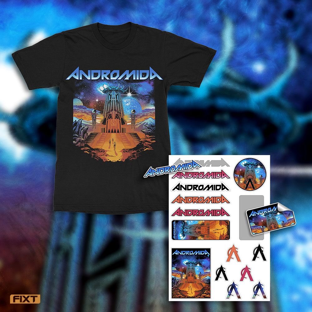 What goes better with a new @AndromidaOFCL track than some new merch?! New Tee and Sticker Sheet now available in the FiXT Store 👇🏼 fixtstore.com/andromida