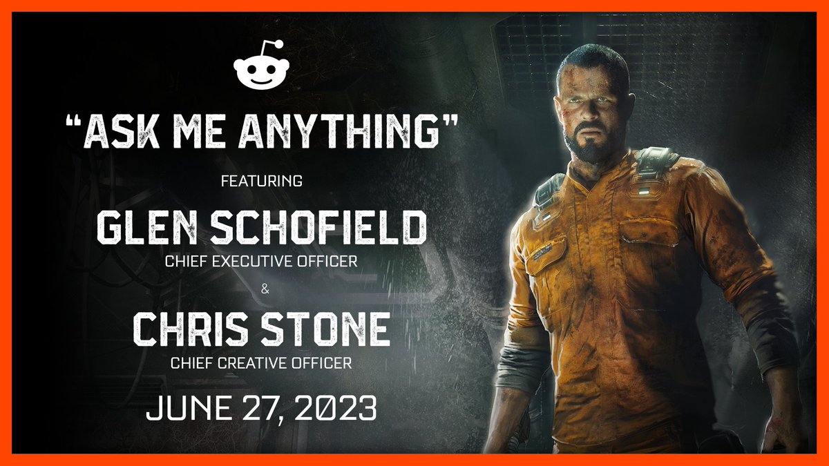 The Callisto Protocol (@callistothegame) on Twitter photo Join our Reddit AMA with <a href="/GlenSchofield/">Glen A. Schofield</a> & Chris Stone, creators of The Callisto Protocol!
📅: June 27, 2023
⏰: 11 AM PT
🔗: reddit.com/r/thecallistop…
Ask your questions and get your answers! See you there! #TheCallistoProtocolAMA Join our Reddit AMA with <a href="/GlenSchofield/">Glen A. Schofield</a> & Chris Stone, creators of The Callisto Protocol!
📅: June 27, 2023
⏰: 11 AM PT
🔗: reddit.com/r/thecallistop…
Ask your questions and get your answers! See you there! #TheCallistoProtocolAMA