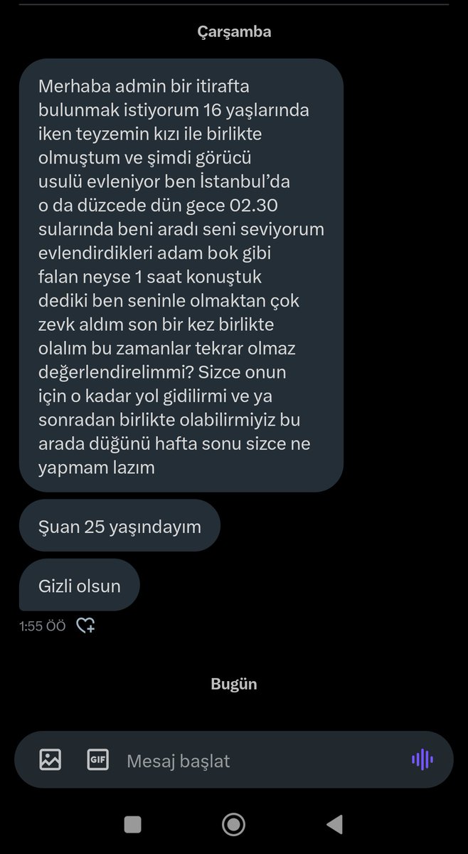 Teyze kızı...
İtiraf ve çamaşır paylaşmak isteyenleri bekliyoruz..