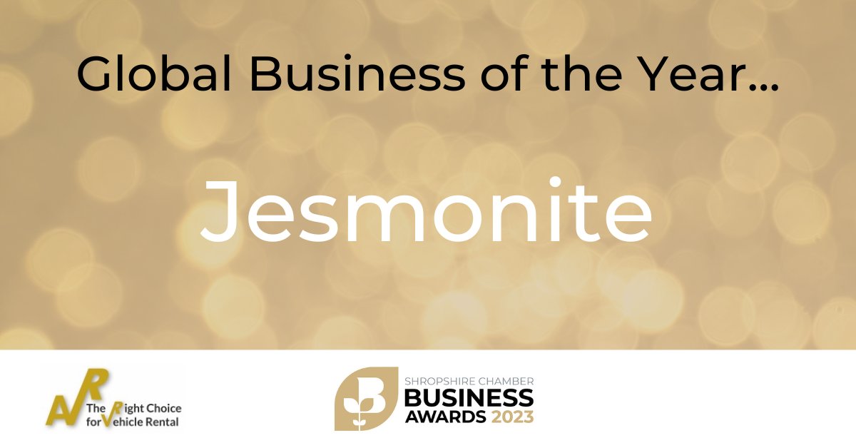 Shropshire Chamber Business Awards 2023 (@scba2023) on Twitter photo The winner of our GLOBAL BUSINESS OF THE YEAR award is <a href="/JesmoniteLtd/">Jesmonite</a>!
Well done to all of the finalists! 👏
Thank you Assured Vehicle Rental for sponsoring this award.
#SCBA2023 The winner of our GLOBAL BUSINESS OF THE YEAR award is <a href="/JesmoniteLtd/">Jesmonite</a>!
Well done to all of the finalists! 👏
Thank you Assured Vehicle Rental for sponsoring this award.
#SCBA2023
