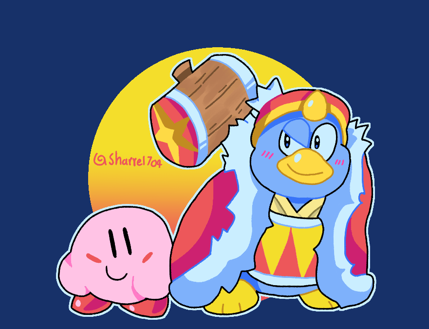 A King's Greatest Rival
Inspired by @Dededaio's Dedede design! Please check out their artwork as well.
#kirby #kirbyart #dedede #kingdedede