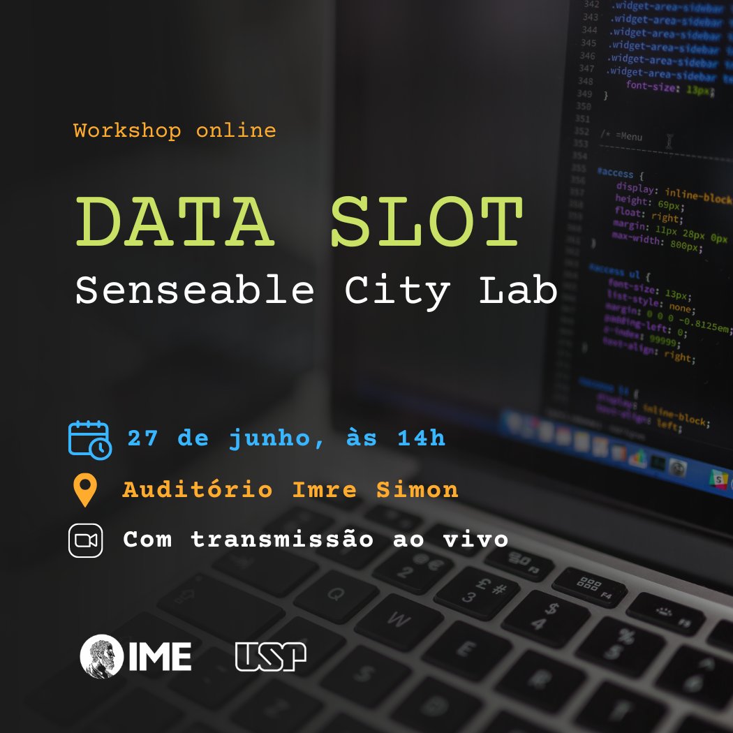 usp_ime's tweet image. O webinário Data Slots: a Senseable City Lab ocorre na terça-feira, 27/06, às 14h, no Auditório Imre Simon, IME-USP e também pode ser assistido virtualmente via Zoom.

Link para o evento: mit.zoom.us/j/98201126985

#imeusp #usp #dataslot #computerscience #cienciadacomputacao
