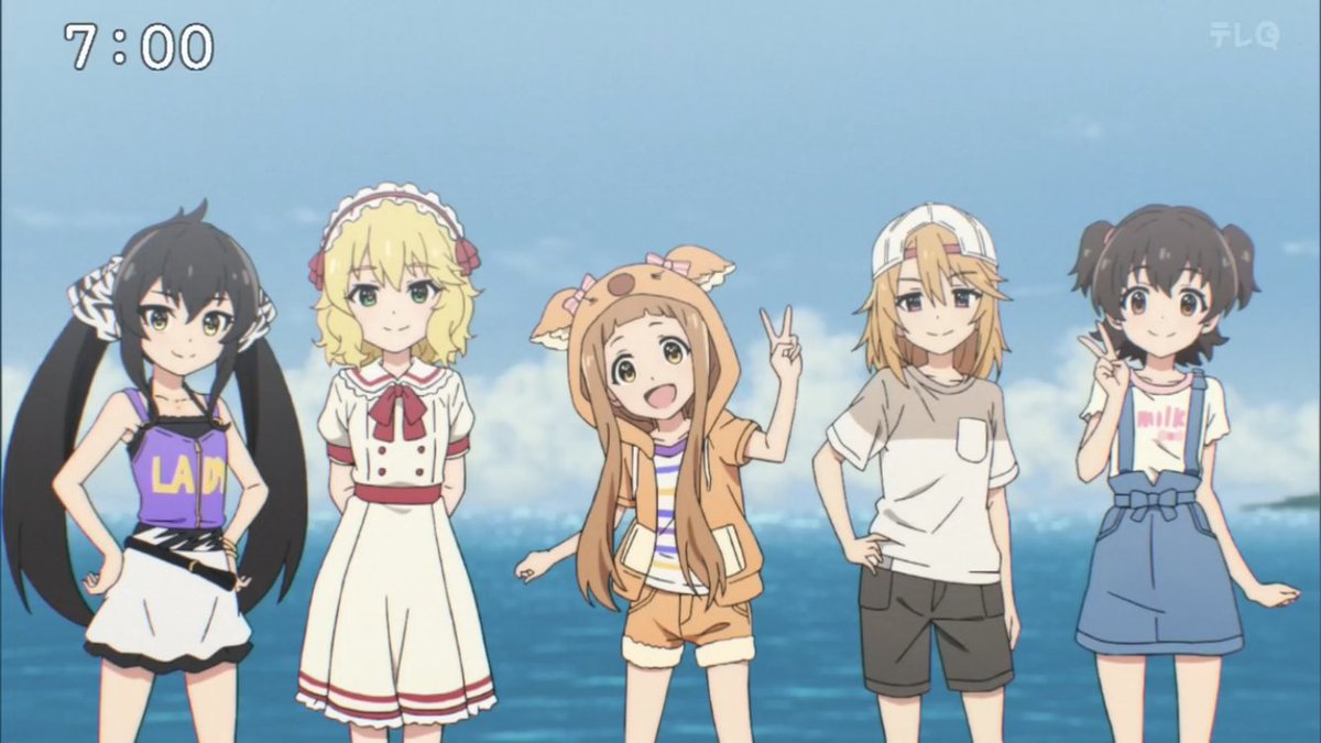 赤城みりあ ,市原仁奈 ,的場梨沙 ,櫻井桃華 ,結城晴 「朝のアイドルアニメの時間  #U149」|ワトソン士のイラスト