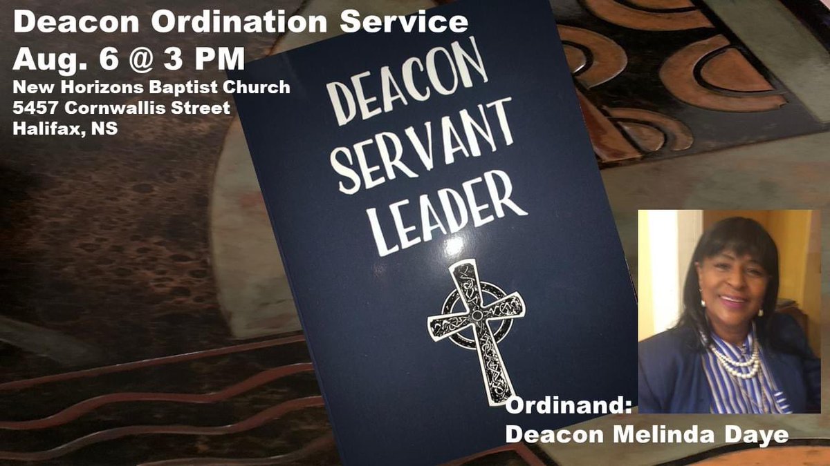 NewHorizonsHfx's tweet photo. Please join us on August 6 as Deacon Melinda Daye takes this next step on the journey. https://t.co/0aoajAWyme