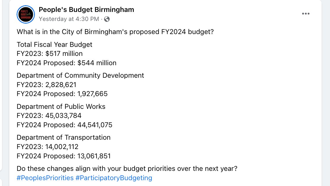 How do you want the city to spend your tax dollars? #PeoplesBudget #ParticipatoryBudgeting