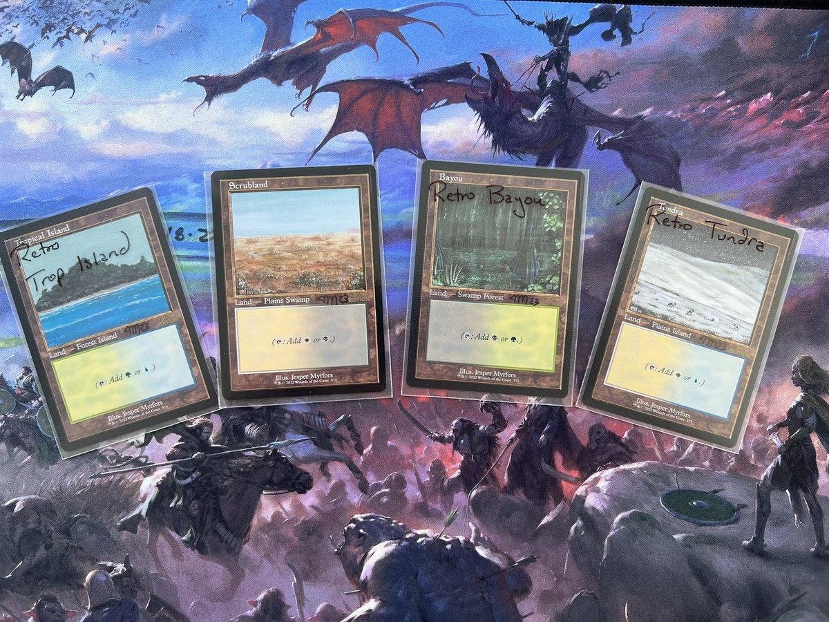 Jesper Myrfors from the top rope 😱

M30 painted Dual Land Artist Proofs ❤️

Unbelievable. 

#artistproof #mtg #wotc #mtgbling