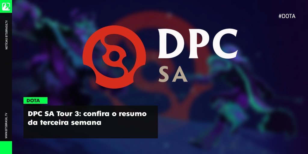 BTSBrasilTV's tweet photo. #Dota2: Confira o resumo da terceira semana do #DPCSA 2º divisão 🧙
🔗 https://t.co/ylHKZAIC7l https://t.co/ldexjjcu00