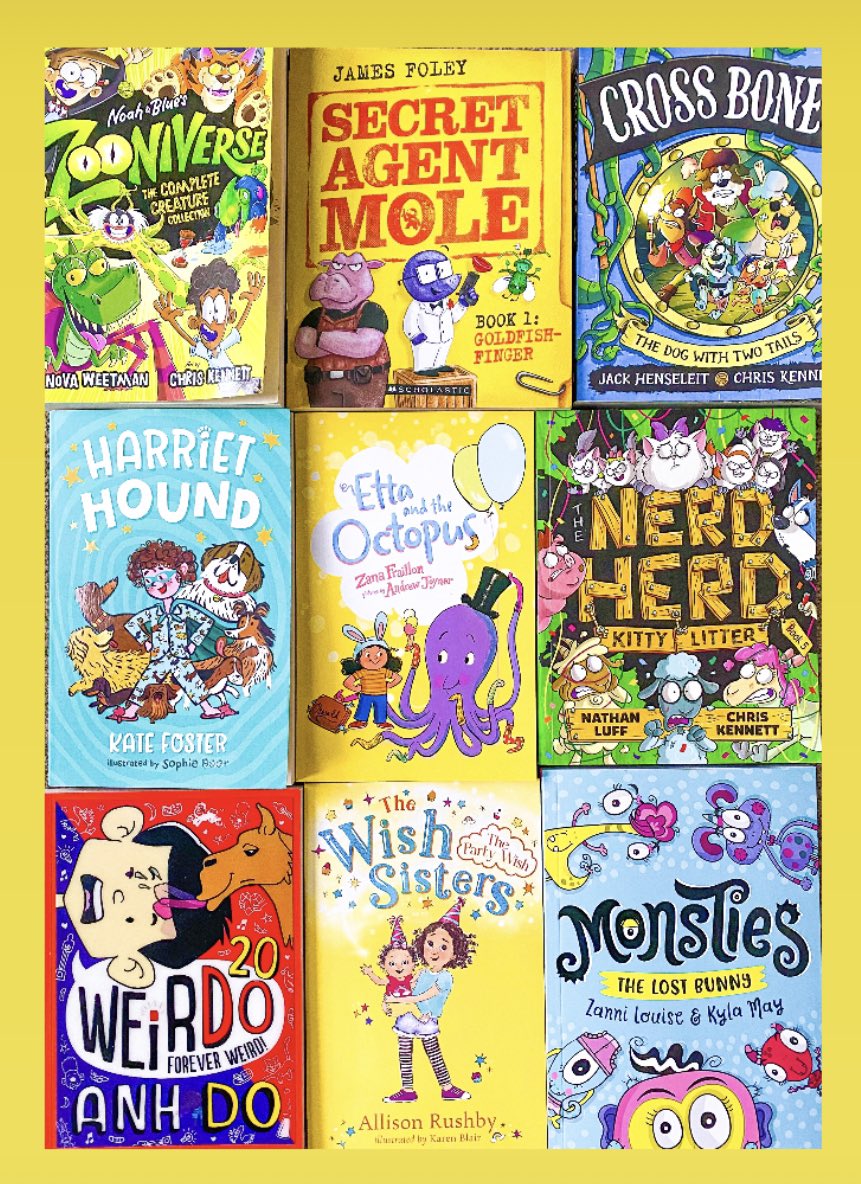 Some of the joyous junior fiction my kids are recommending! All are well crafted, engaging and perfect for readers 6+ @NovaWeetman @crikeyboy <a href="/Jamesfoleybooks/">James Foley</a> <a href="/kfosterauthor/">Kate Foster 🐕</a> <a href="/sophiebeerdraws/">Sophie Beer - 'Thunderhead' out now! ⛈️⚡</a> <a href="/ZanaFraillon/">Zana Fraillon</a> @LuffNathan #ChildrensBooks
