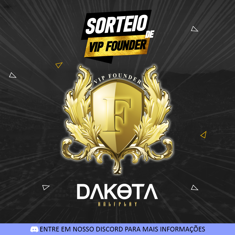 Stormgroup58859's tweet photo. Hey galera, temos um sorteio para vocês!

Quer ganhar um VIP founder pack exclusivo? Siga as regras e boa sorte!

As regras são:
1 - Siga todas as redes sociais do Dakota Roleplay em: https://t.co/U6PqStistX
2 - Marque dois amigos nos comentários
3 - Aguarde nosso contato! https://t.co/NQL1EnCC7q