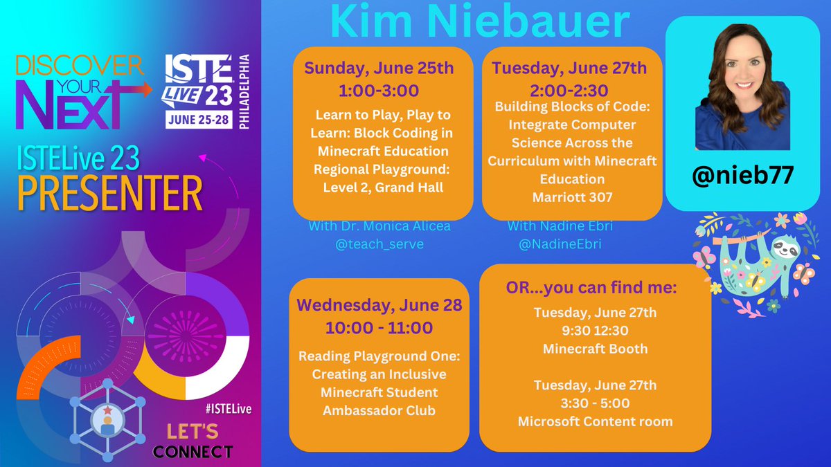 Join me to learn more about #MinecraftEDU at #ISTELive23. @PlayCraftLearn #MIEExpert #ReinventTheClassroom