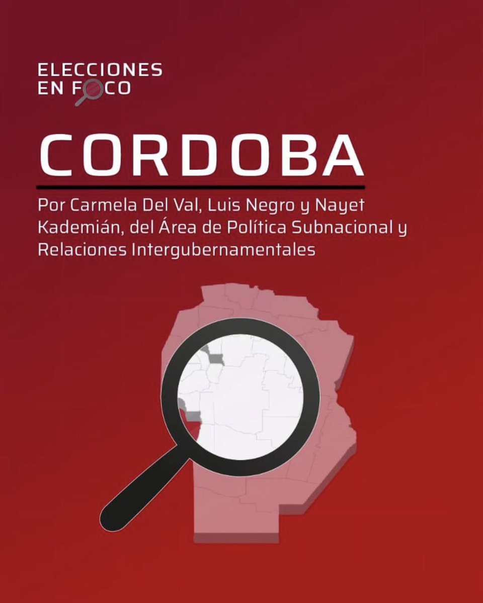nayetkademian's tweet photo. ✍🏽 Junto a Carme Del Val y @LuisDavidNegro escribimos sobre las proximas #elecciones en la provincia de #Córdoba para @PolSubnacional @UNSAM_EPyG 

Informe completo acá 👇🏾 

https://t.co/ncZrNAH0q6 https://t.co/FBVG4S5Jx0