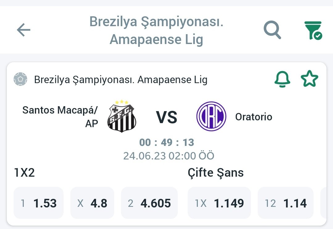 🕑02:00
🇧🇷Brezilya Şampiyonası.Amapaense Lig
Santos Macapa-Oratorio maçının Santon Macapa takım 2,5 gol üstü oranı 3.10'dan 1.80'e düştü.
Canlıdan takipte olabilirsiniz.
#SportsNews #santodelgiorno #Santos