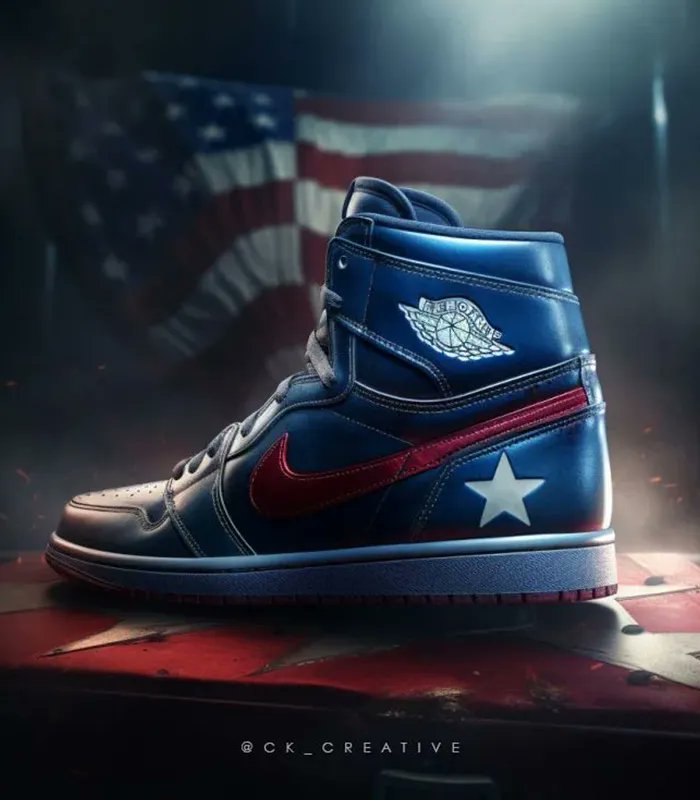 Basura cartel claridad Sneaker News on Twitter: "AI-Generated Air Jordan 1 "Captain America"  Concept https://t.co/qB4yxoByv3" / Twitter