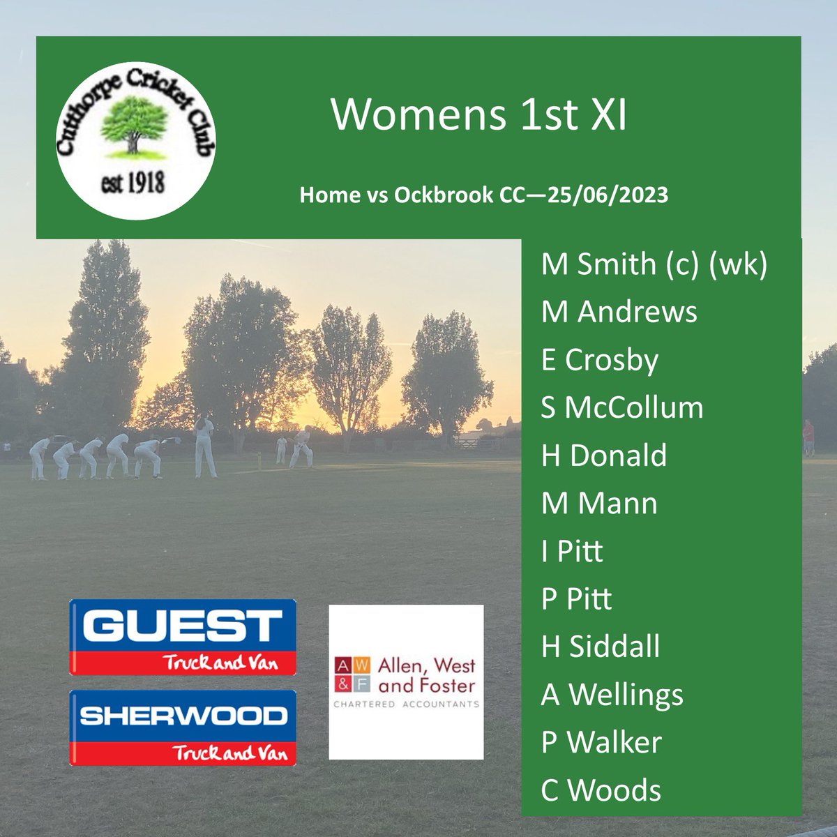 Our Women’s 1st XI take on Ockbrook this weekend at home 🌳