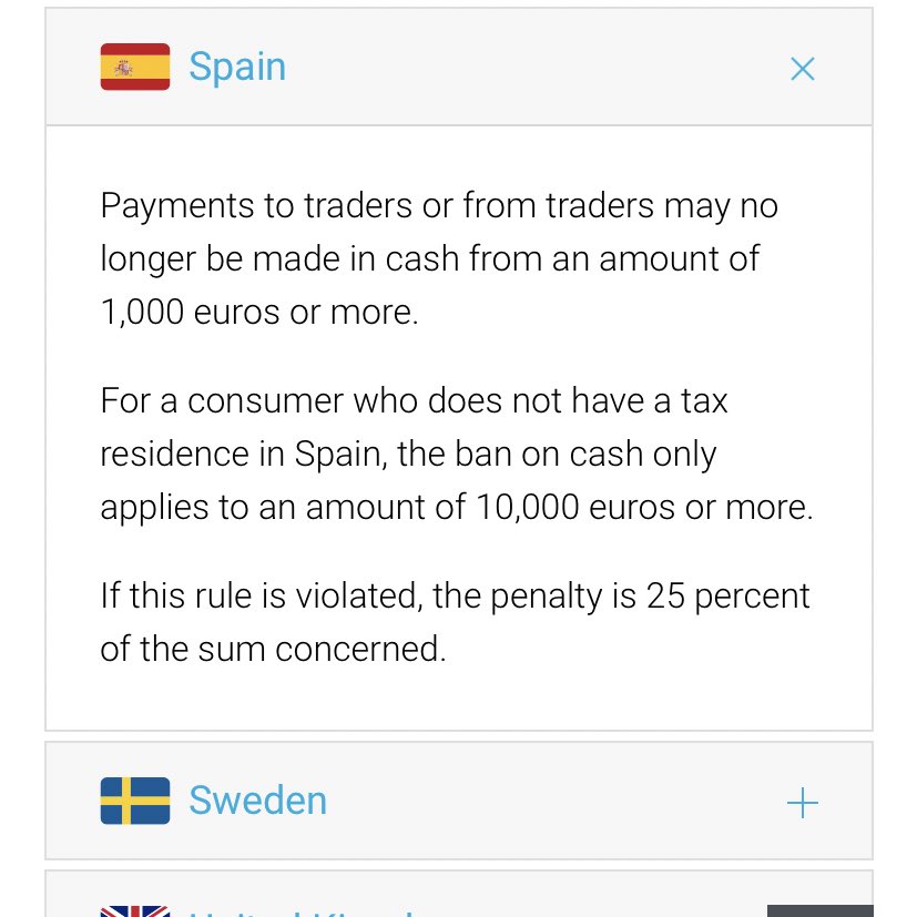 BitcoinNewsCom's tweet photo. NEW: 🇪🇺 European countries have started to limit cash transactions to as low as 500€ 🚨😲 https://t.co/r87JOobd6L