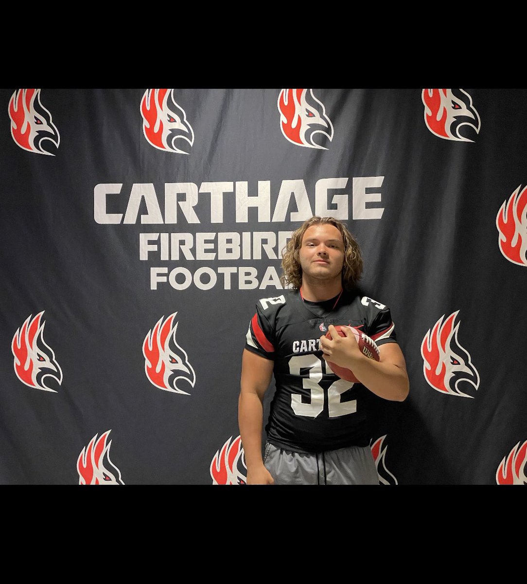 Had a great time @Carthage_FB for a junior day! Thanks @CoachDustinHass for inviting me! @JacobIodence @SCNFBOFFICIAL @robertpomazak