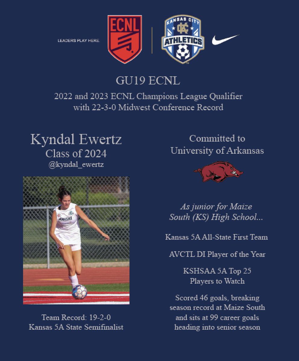 KC Athletics Academy Elite 04/05 ECNL on Twitter