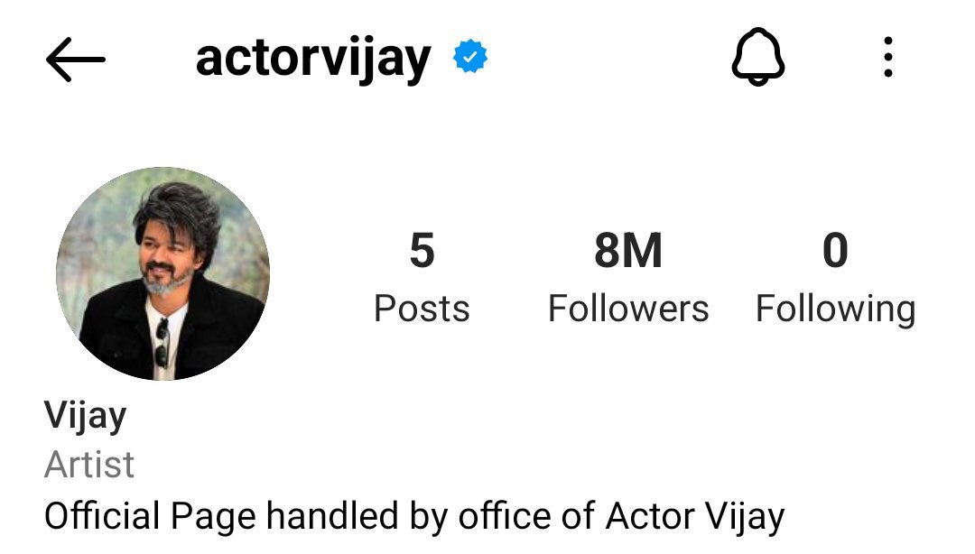 VijayFansTrends's tweet photo. 8 Million followers for Thalapathy @actorvijay in Instagram 💪

#Leo #NaaReady #ThalapathyVijay https://t.co/UFJcTcSXvv