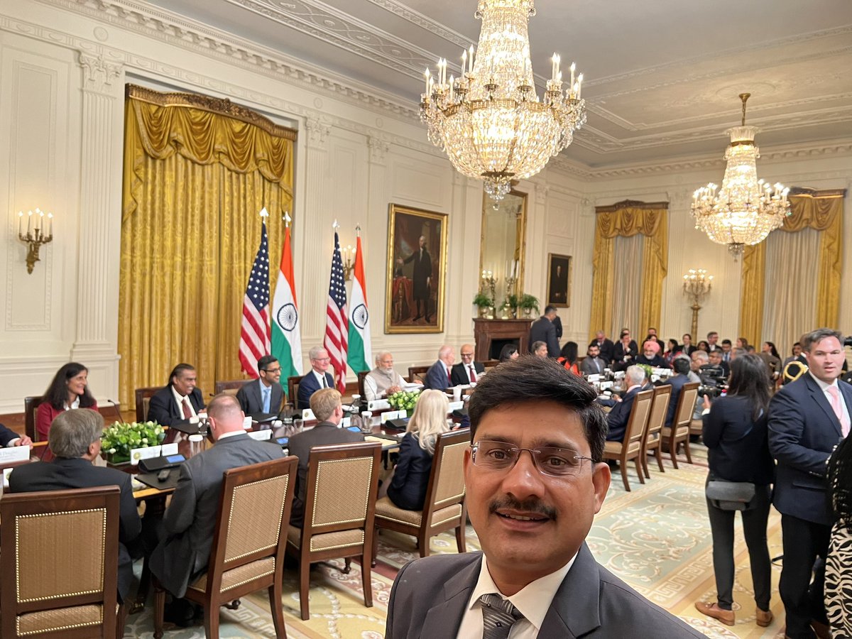 India-US Hi-Tech handshake event Blue Room #WhiteHouse, Washington DC 
#ModiInUS