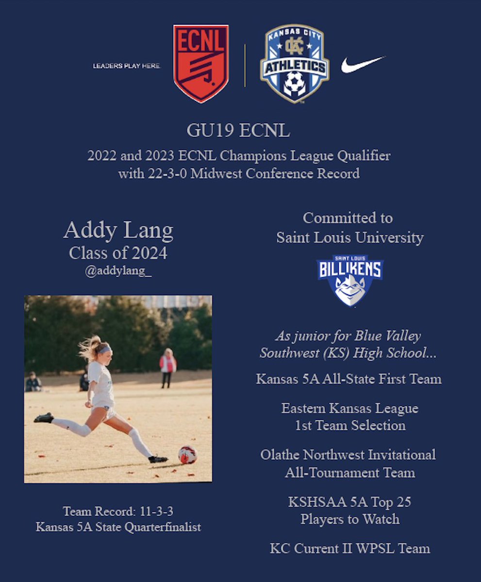 KC Athletics Academy Elite 04/05 ECNL (@kcacelite05ecnl) on Twitter photo 