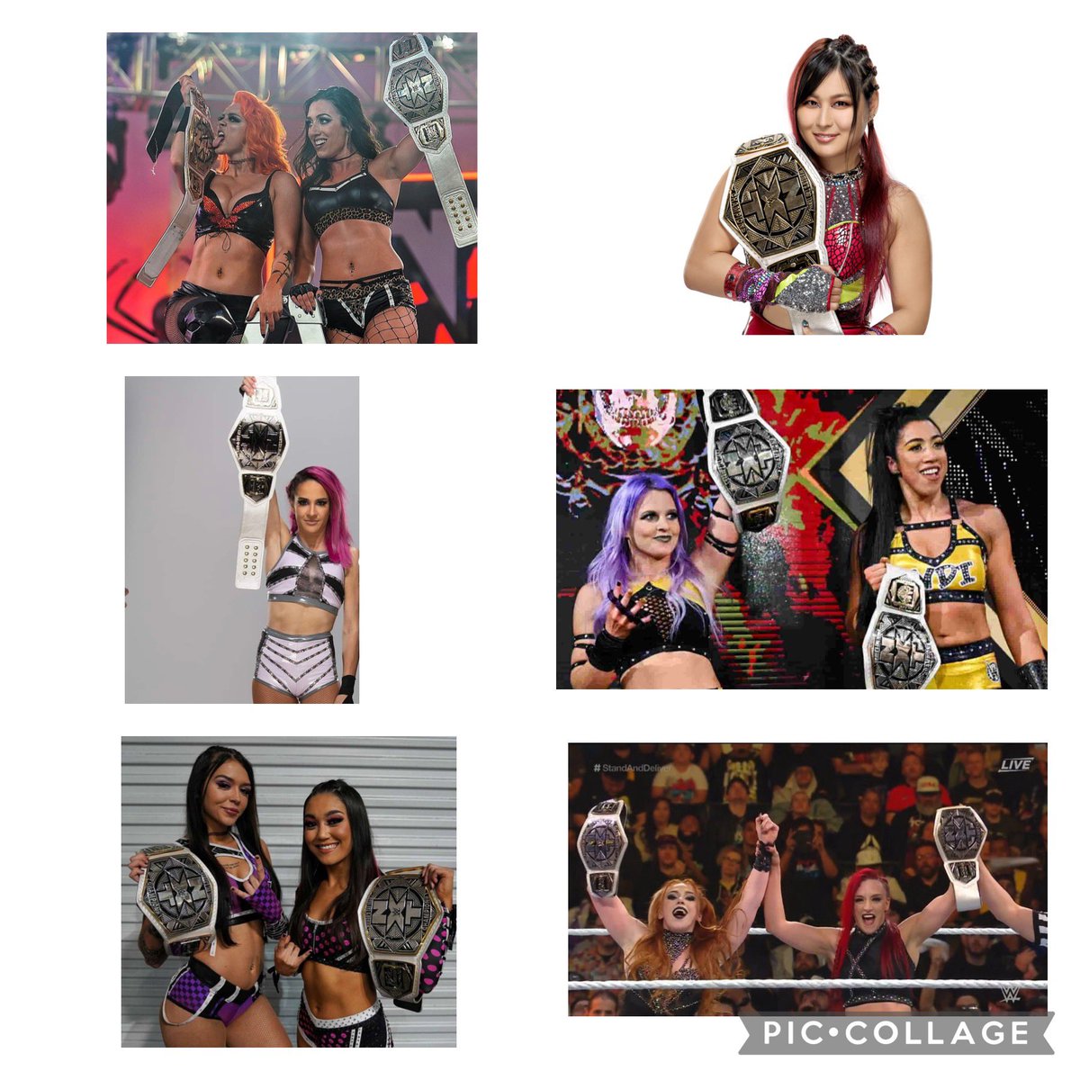 NXT Women’s tag team Championships appreciation tweet 😍 #WWENXT #ToxicAttraction #IoShirai #DakotaKai #TheWay #Team2001 #IslaDawn #AlbaFyre