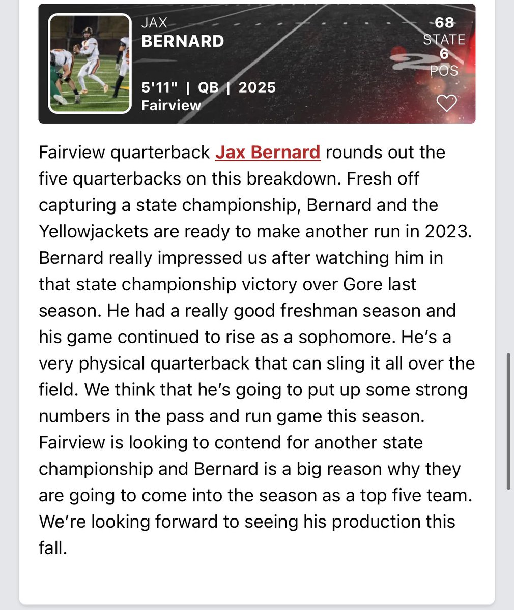 Thank you <a href="/PrepRedzoneOK/">Prep Redzone Oklahoma</a> for the write up! <a href="/coachbernard10/">Robert Bernard</a>