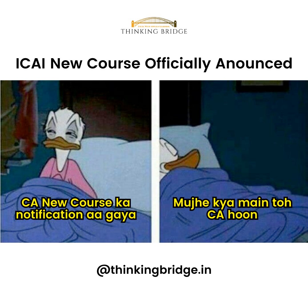 CA Community on fire today because of New Course Official Launch 🔥

Meanwhile, Qualified CAs 😶 :

#newcourse #canewcourse #icainewcourse #icainewscheme #charteredaccountancy #charteredaccountants #charteredaccountant