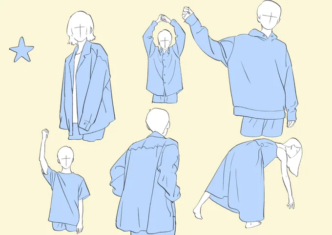 《シワ練習!》再掲 シワの模写がやりやすくなる線画を作ってみました!レベルを分けてあるので好きなところからチャレンジしてみてください!