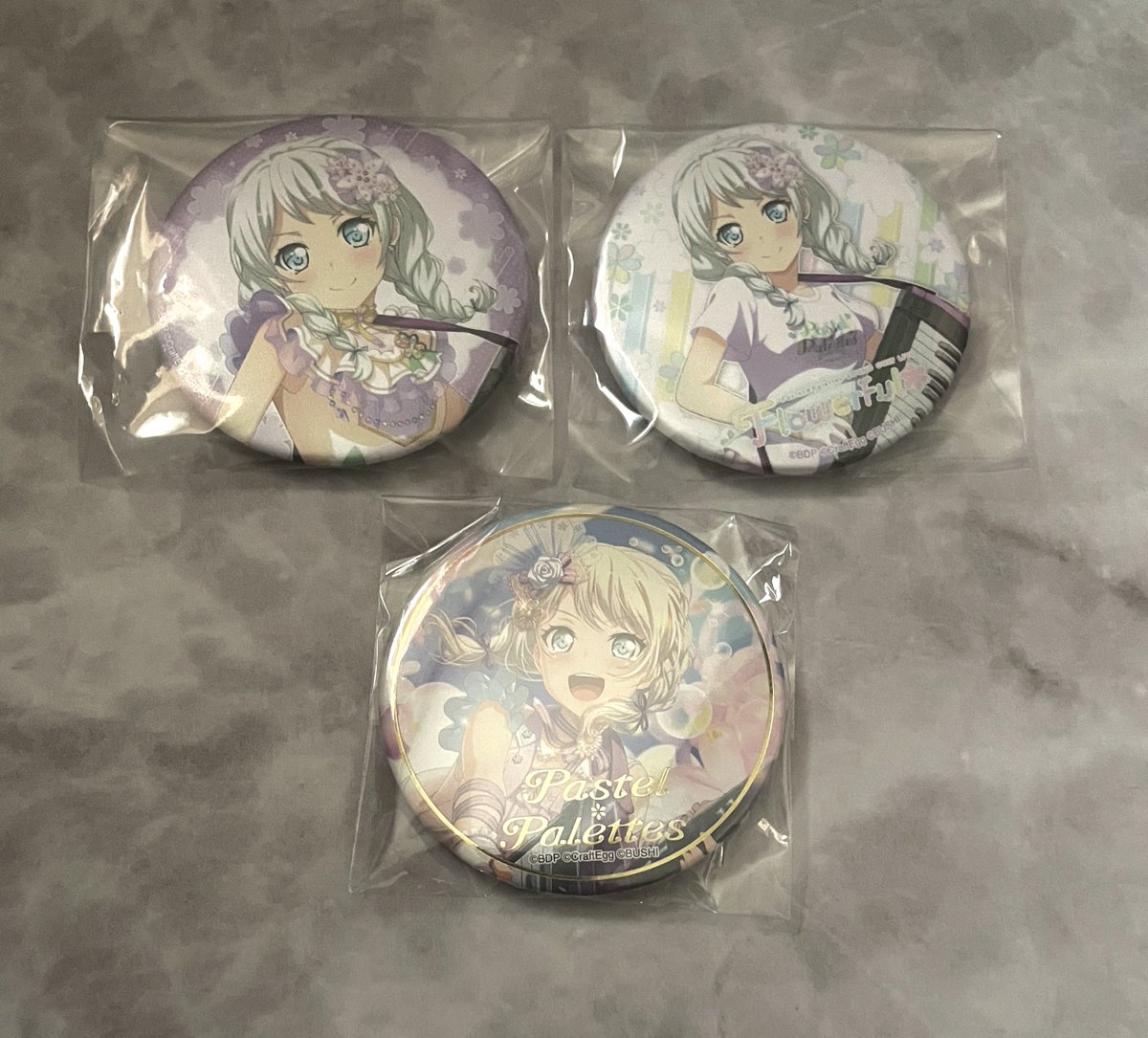 RsRn_k's tweet photo. 交換 買取 譲渡 バンドリ ガルパ 缶バッジ 缶バッチ Flowerful vol.3.5

譲♡定価〜➕送料

求♡若宮イヴ (画像)

♡定価の場合他グッズも買取可能(イヴ＞パスパレメンバー)
♡身内分のためお返事お時間いただく場合あり(お取引は全て当方が行います)

お気軽にお声かけください。 https://t.co/mbtuWyexku