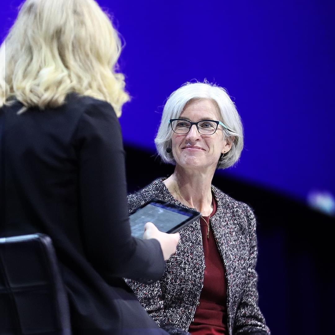 FutureDocsNow's tweet photo. Fabulous Q&amp;A with Dr. Jennifer Doudna, winner of the Nobel Prize in Chemistry, who discussed the impact and potential of CRISPR with Congress Alum, Rebecca Rosenberg⚡ #CFML23 https://t.co/9GN9q4QFqp