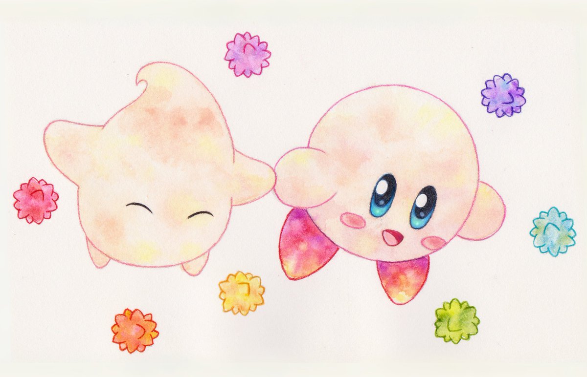 Star children 🌟

Kirby and Luma are collecting tasty star bits! 🍬