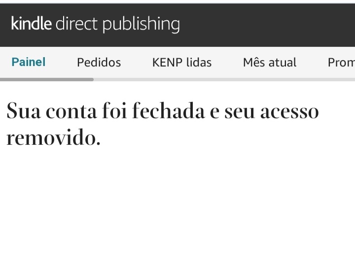 Jessxwp's tweet photo. O autor independente não tem paz!
A Amazon simplesmente fechou minha conta KDP do NADA, alegando que eu possuo múltiplas contas e que minha conta estava vinculada a uma conta que já foi excluída. O que não é verdade! Sempre tive apenas uma conta KDP, criada em outubro de 2020! https://t.co/yD5X9TzowH