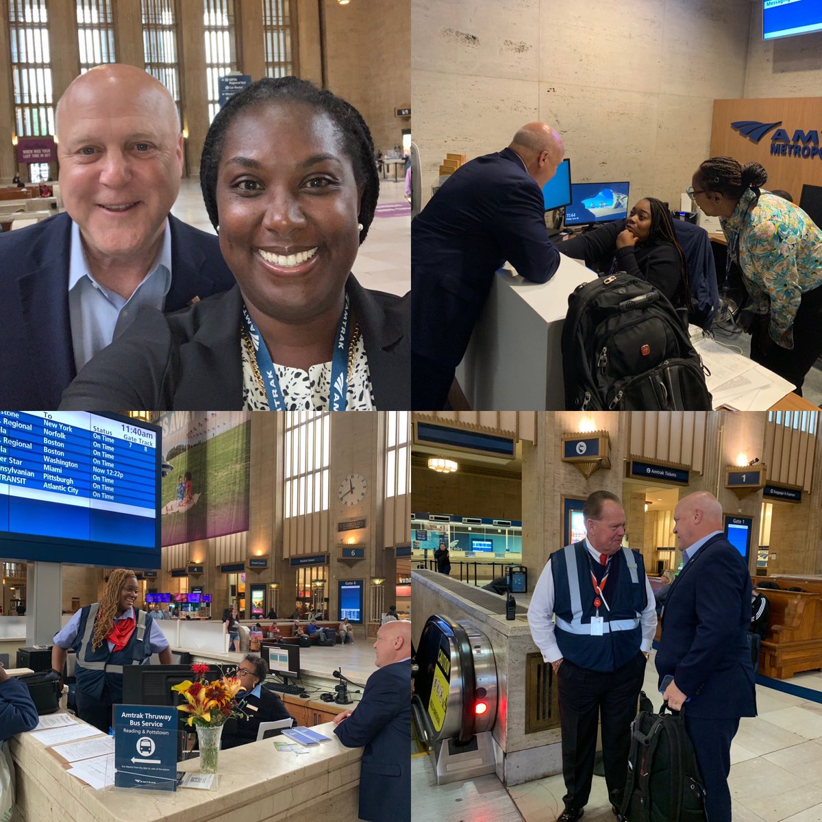 Danelle1978's tweet photo. Welcome to @Amtrak Gray 30th Street Station, @MitchLandrieu46! https://t.co/fObaCQiP7J