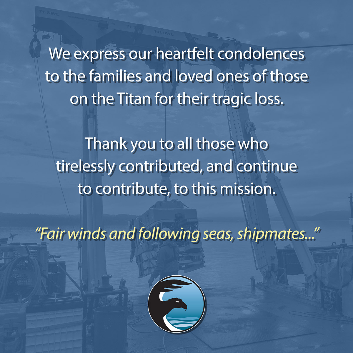 PelagicResearch's tweet photo. Our documentation and recovery mission continues, while keeping the families in our thoughts. https://t.co/vCOMb4bvCR