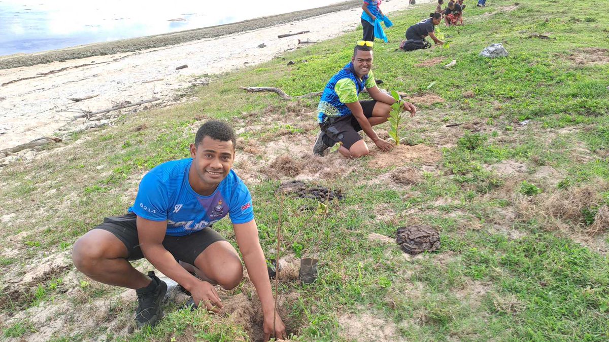forestry_fiji's tweet photo. 3-year-old Luke Labalaba joined civil servants &amp; other stakeholders of Nadroga on Wellness Wednesday this week 2 plant trees along the Nadiri foreshore. The Ministry thanks the officials 4 their support in contributing to Fiji's tree planting program.
 📢https://t.co/6hIvzg6Dyi https://t.co/7d4xwIyG6v
