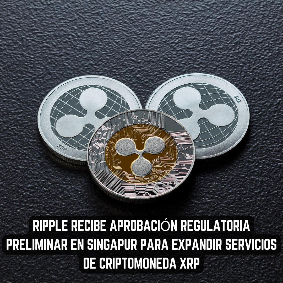 AlfaCapitalDeFi's tweet photo. La compañía blockchain Ripple ha obtenido la aprobación regulatoria preliminar para operar en Singapur. Esto permitirá a Ripple expandir sus servicios de pagos digitales y transferencias transfronterizas utilizando su criptomoneda XRP. 

#crypto #ripple #xrp #bitcoin #coinbase https://t.co/aHUsQFqRWb