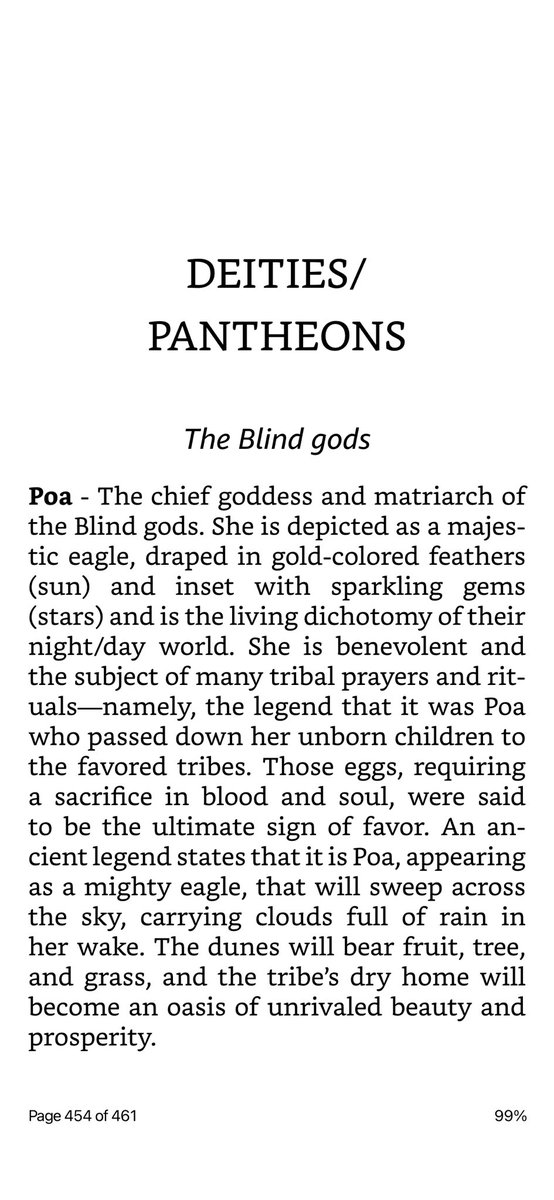 Okay I’m doing this twice. We built a whole pantheon of deities (actually multiple pantheons for the different cultures). Dozens of gods with their own mythologies and stories.