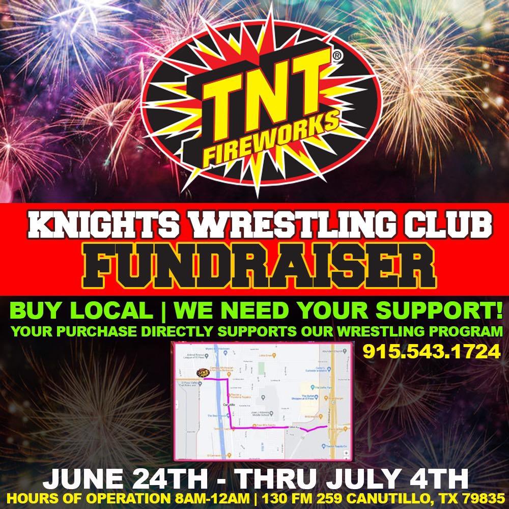 🚨🚨🚨🚨🚨🚨🚨🚨 come out and support your Hanks Wrestling/Knights WC fireworks stand. #KingdomOfChampions 
#WeAreHanks 
#RiseAndConquer