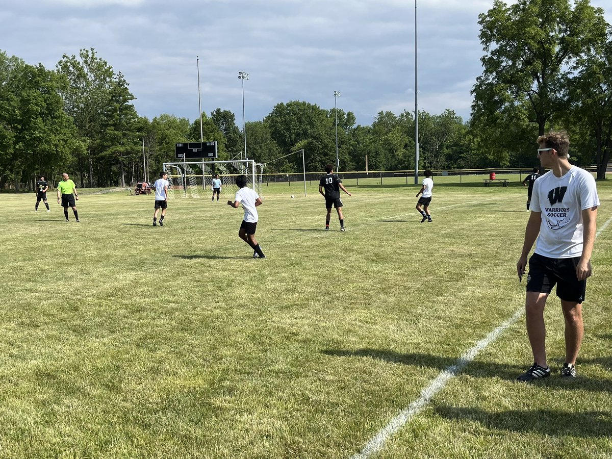WCsoccer1's tweet photo. Awesome first night of the 3rd Annual Warren Central 7v7 Soccer Tournament! Thanks to New Castle, Cardinal Ritter, Mt. Vernon, Greenfield Cent., Lawrence Cent., Franklin Cent., for coming out to play this year. 
Come check out games being played Sat 10am. 
@WarriorNation_1 https://t.co/heoC4Ok5My