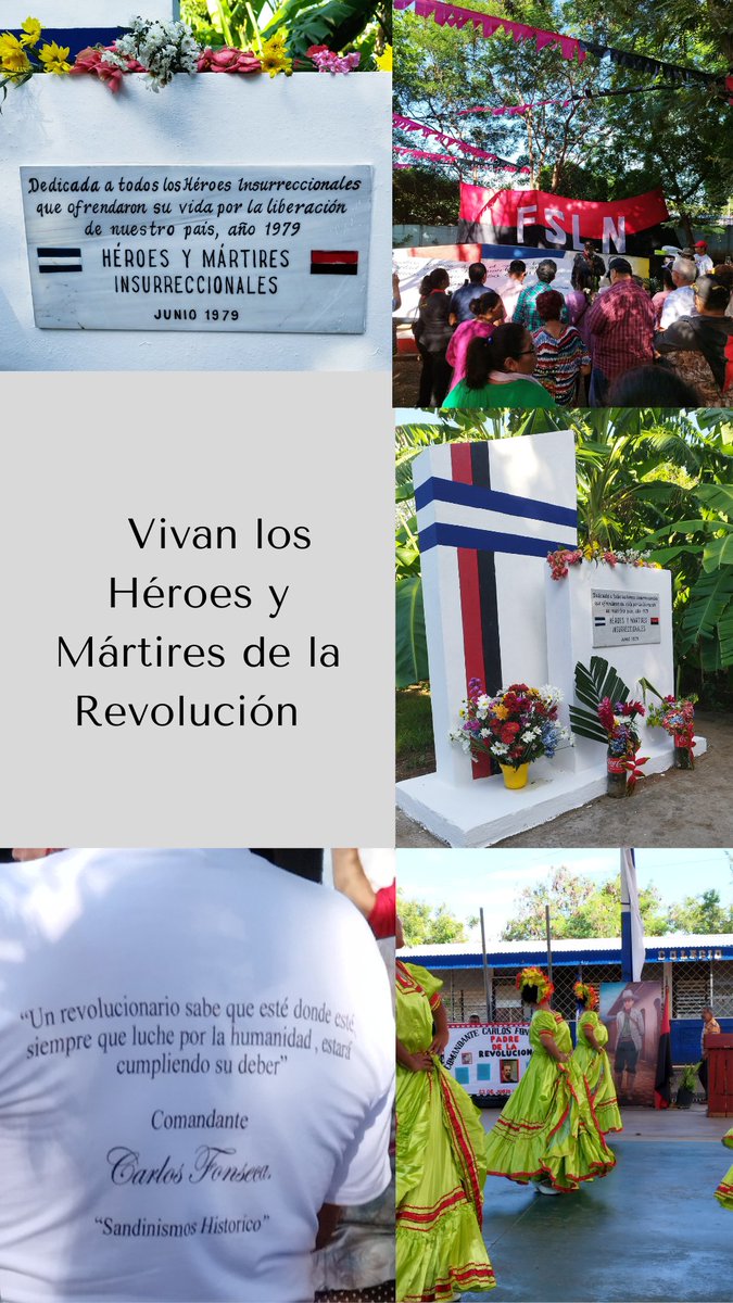 🔴⚫ Siempre presentes ✊🏻 Recordamos al Cmdte Carlos Fonseca y Conmemoramos a nuestros héroes y mártires de los barrios orientales de Managua. #CdteCarlosVamosAdelante #RedFSLN