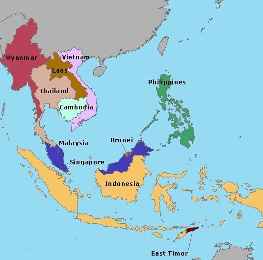 That's okay! I attached the photo of SEAsia below. It is just below East Asian countries like China, Taiwan, Korea, and Japan. It is also beside Bangladesh & Bhutan (they are situated beside India), which are  South Asian countries