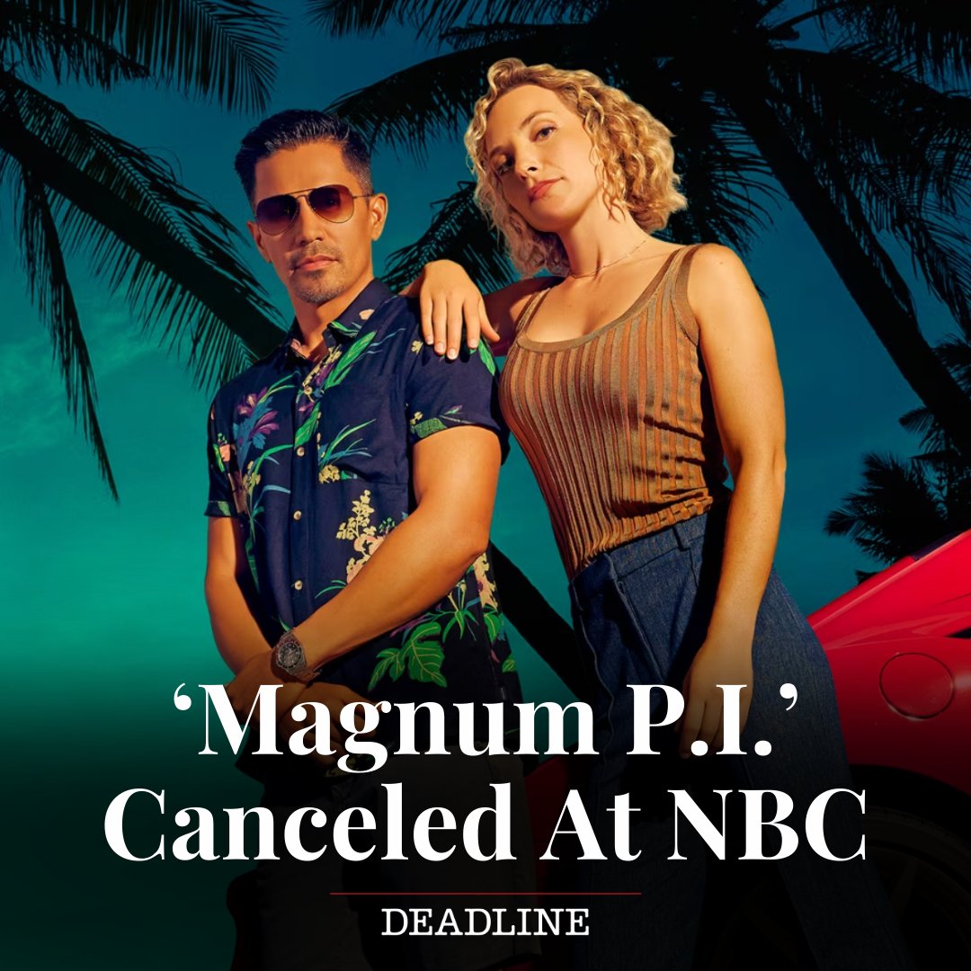 DEADLINE's tweet photo. EXCLUSIVE: #MagnumPI’s reprieve at NBC is coming to an end. The network has opted not to order additional episodes beyond the 20-episode fifth season picked up last year https://t.co/tM4VhfjtQy