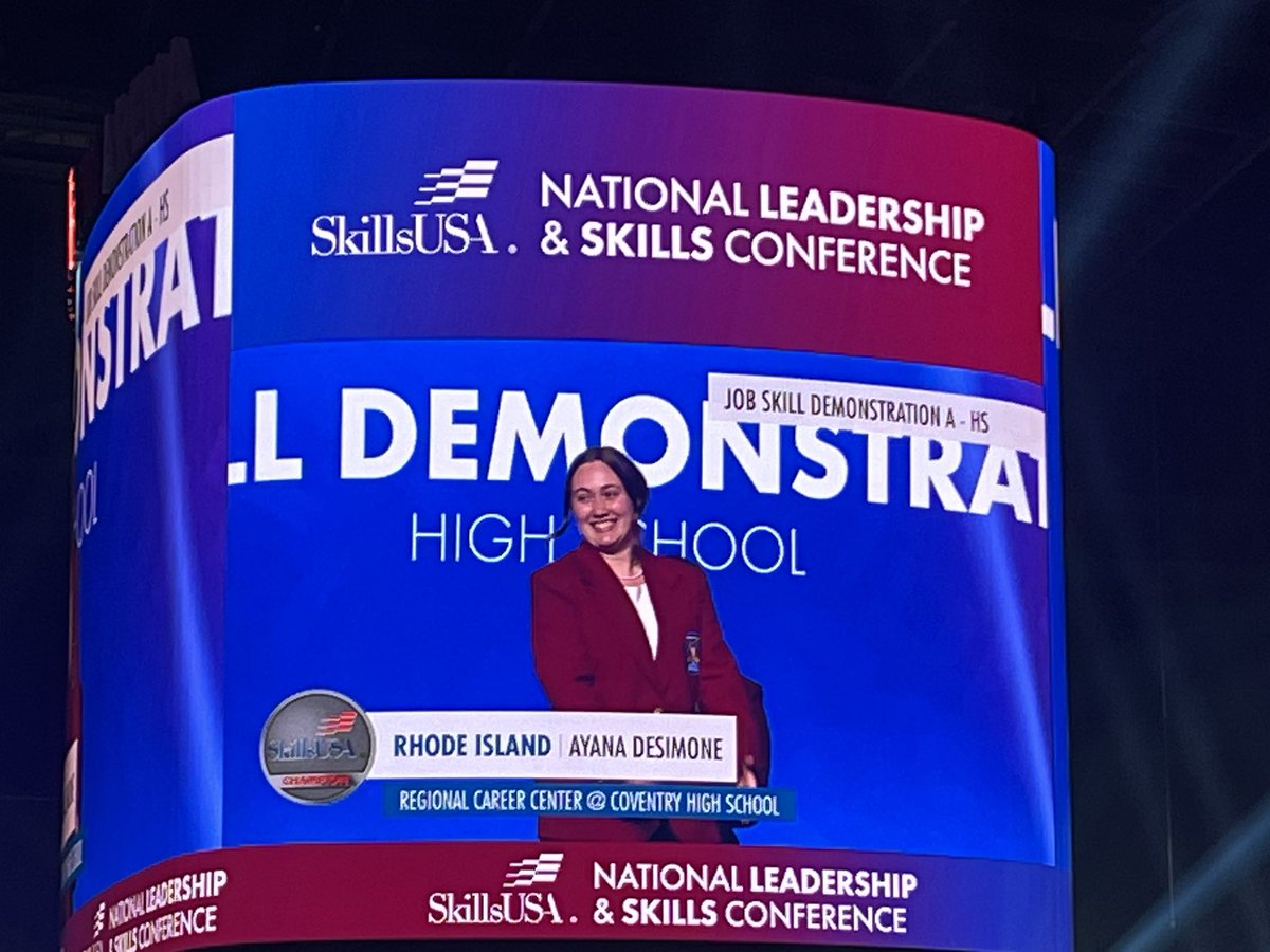 Ayana Desimone won a silver at Skills Nationals for Job Demo Crime Scene Blood Spatter. Congratulations Ayana. You worked hard for it!   And everyone else who competed at Nationals from RI. Safe trip home.