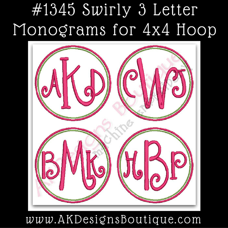 No 1345 Swirly 3 Letter Monogram Embroidery Designs 4x4 hoop
akdesignsboutique.com/no-1345-swirly…