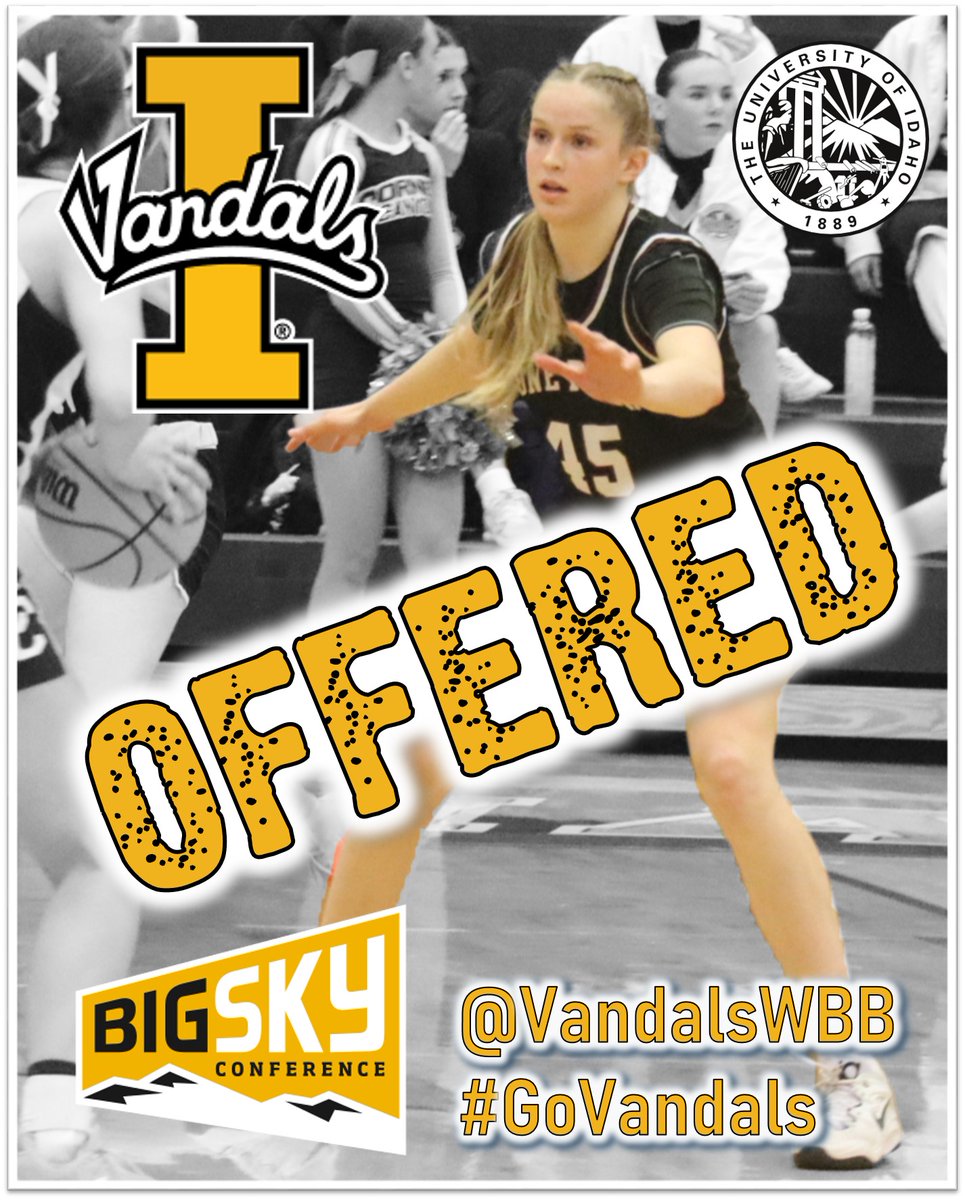 I'm #excited to receive an #offer to play #basketball  at @VandalsWBB  ! #Thanks to @Coach_Eighmey and the rest of the team and staff. #GoVandals #UIdaho @BigSkyWBB @BigSkyConf #basketball #hoops #ThankYou #ExperienceElevated