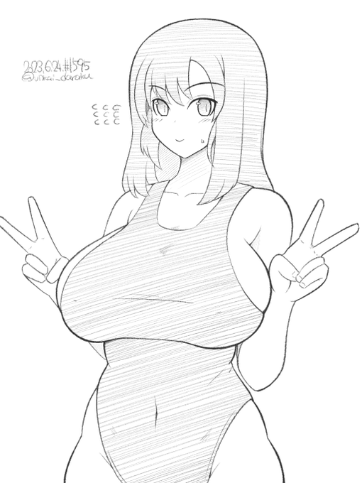 パッツパツなグレイス隊長描きました。 