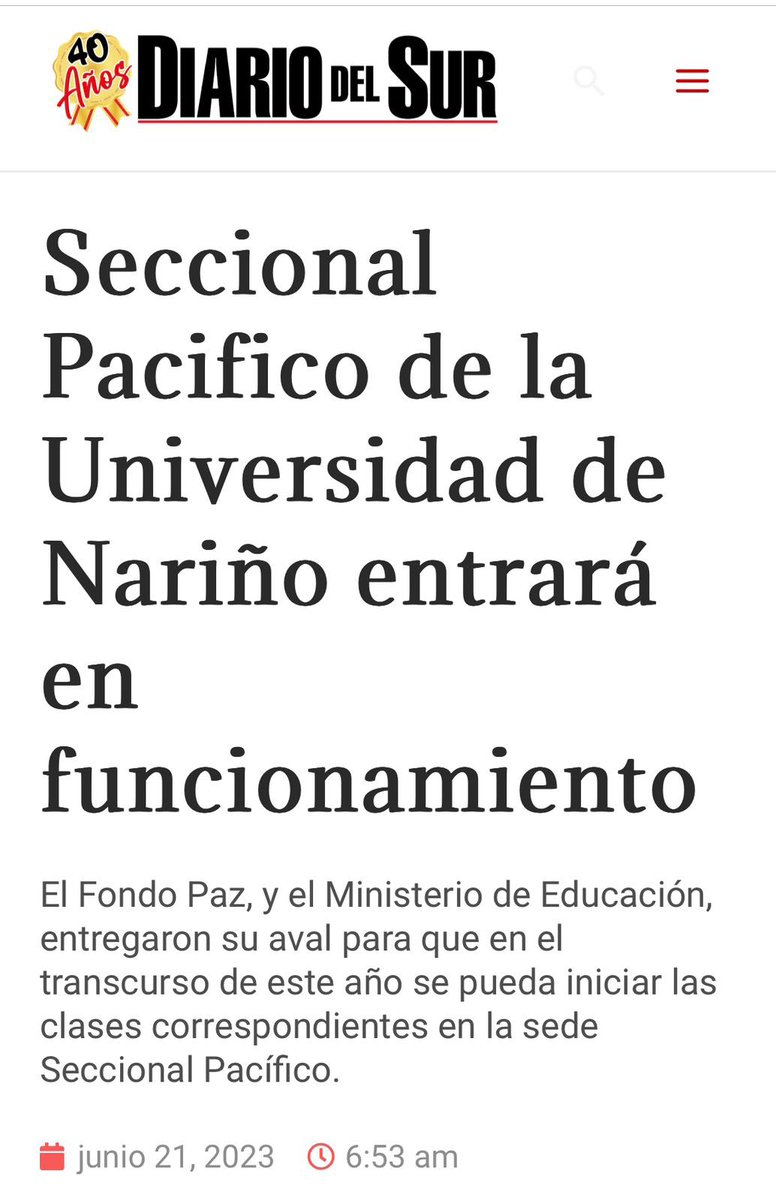 fondopazco's tweet image. Presidente @petrogustavo, lo estamos haciendo! Avance significativo para la educación en el Pacífico colombiano. La articulación entre @Mineducacion y @fondopaztotal garantizará que la seccional Pacífico inicie clases este año. #EducaciónParaLaPaz
diariodelsur.com.co/seccional-paci…