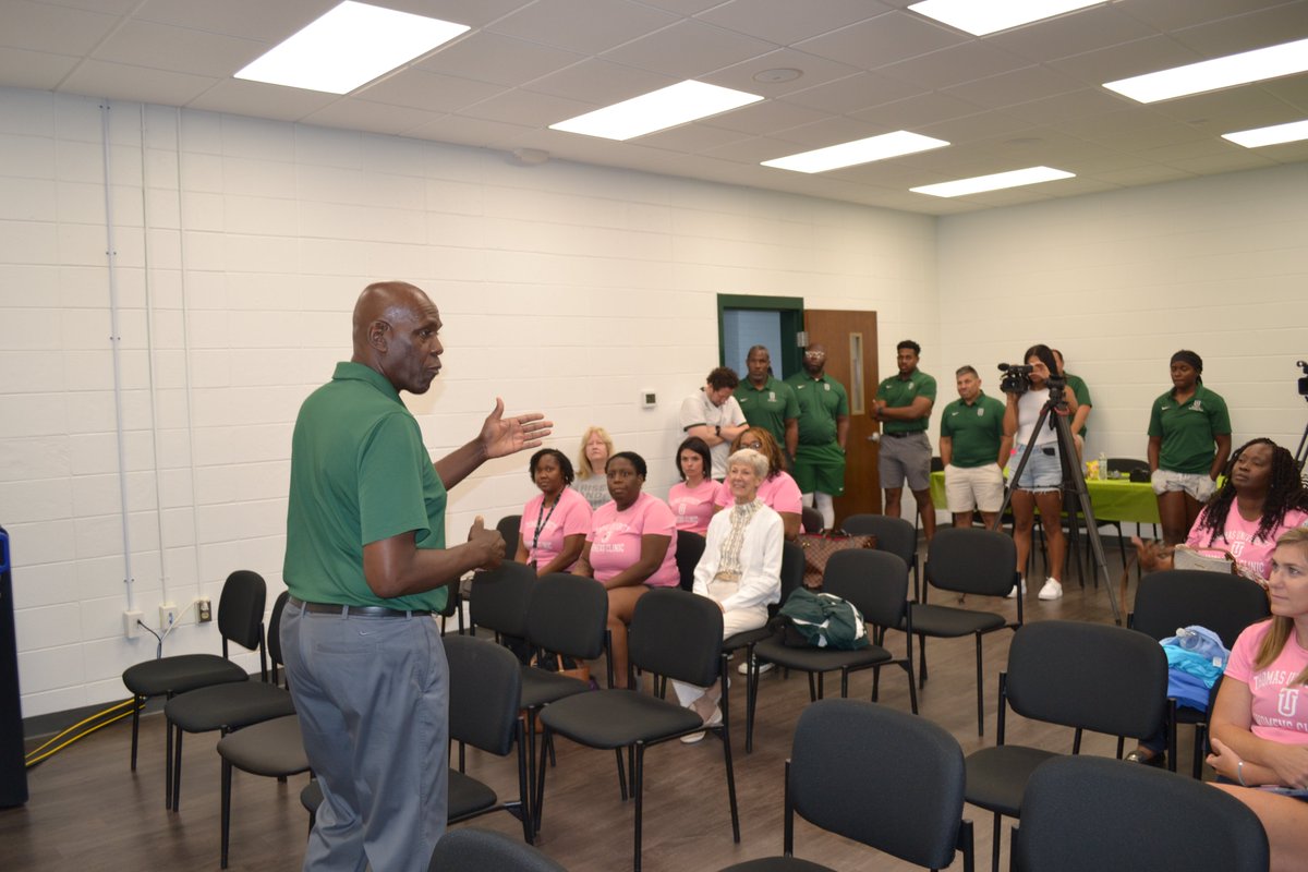 Highlights from our 1st Annual Women's Football Clinic. @TU_Night_Hawks @ThomasU1950