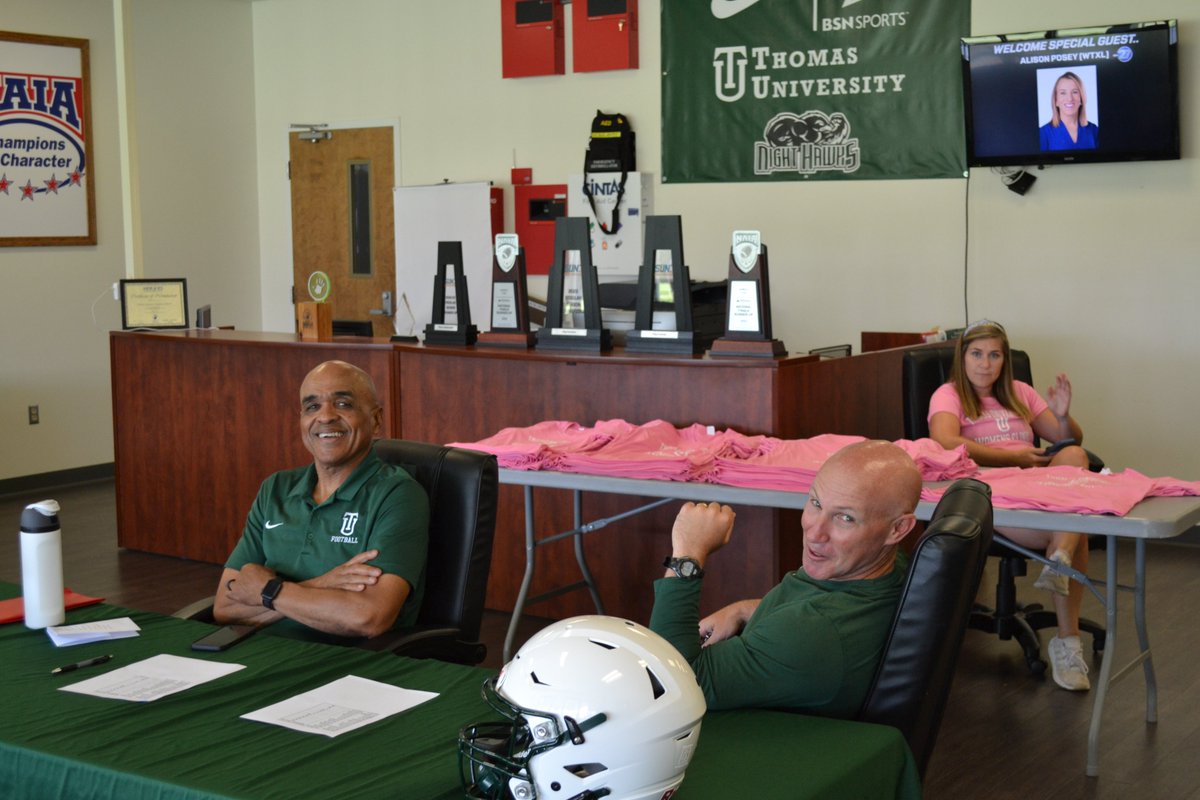 nighthawksftbl's tweet photo. Highlights from our 1st Annual Women's Football Clinic. @TU_Night_Hawks @ThomasU1950 https://t.co/6IWnIM2WF6